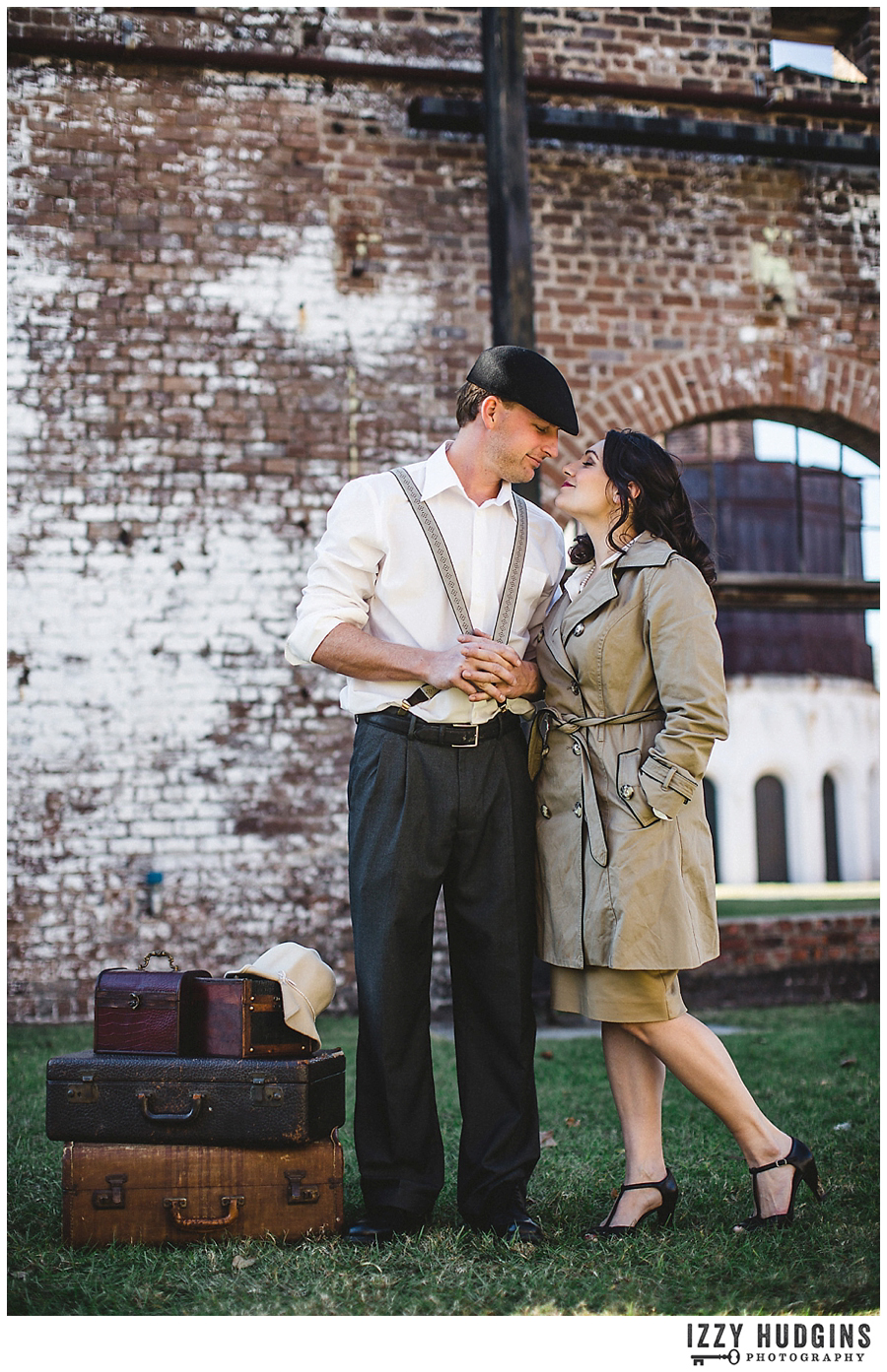 Ashley & Brian - travel themed engagement - Railroad Museum - Izzy ...