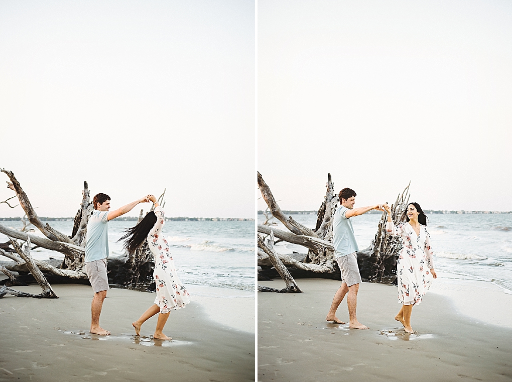 Izzy Hudgins Photography Kim Blaine Driftwood Beach Engagement